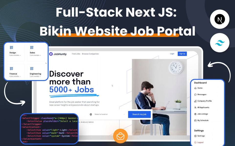 Full-Stack Next Js Developer: Build Job Portal Website di BuildWith Angga